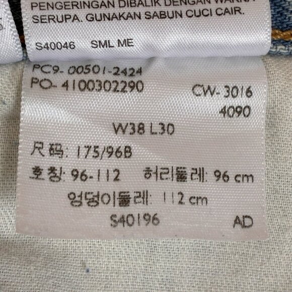 Vintage 90s Levis 501 Button Fly Jeans Men’s 38X30 Red Tab Light Wash Minor Wear - Picture 5 of 13